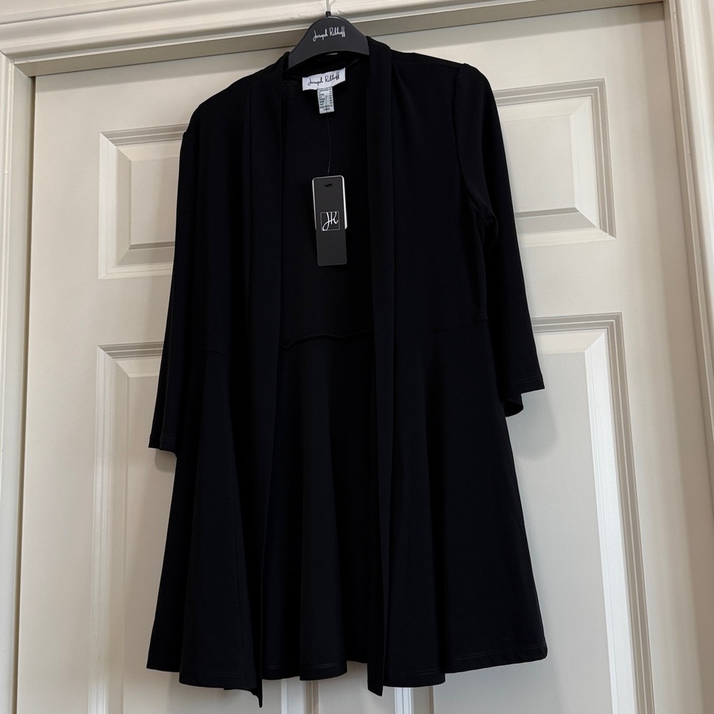 Joseph Ribkoff stylish knit coverup size 10 black